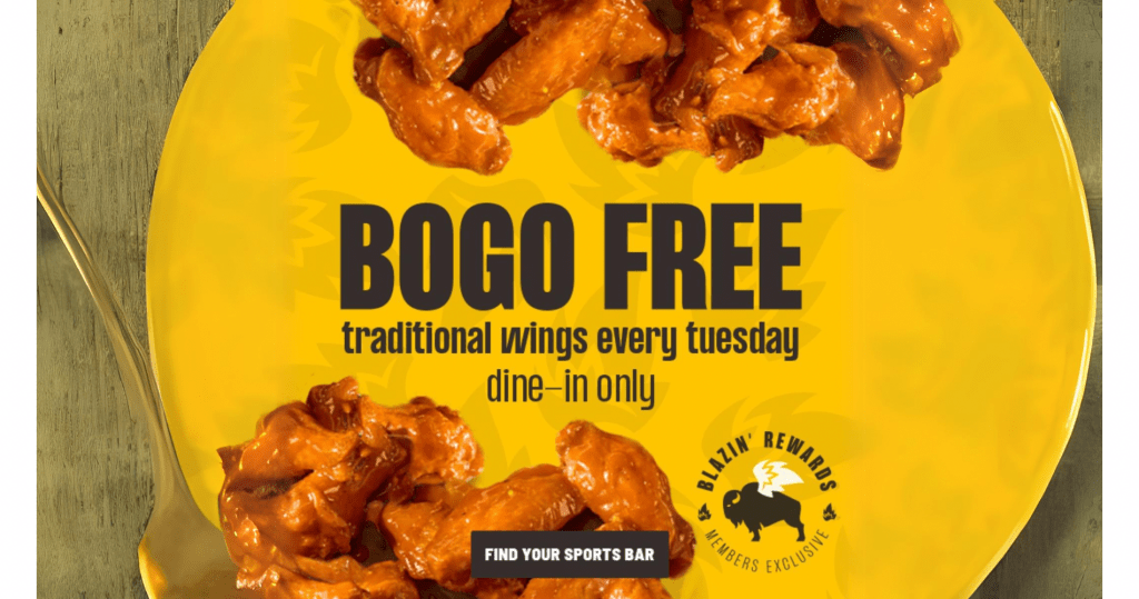 Buffalo Wild Wings: Tuesdays&Nbsp;= Free Wings