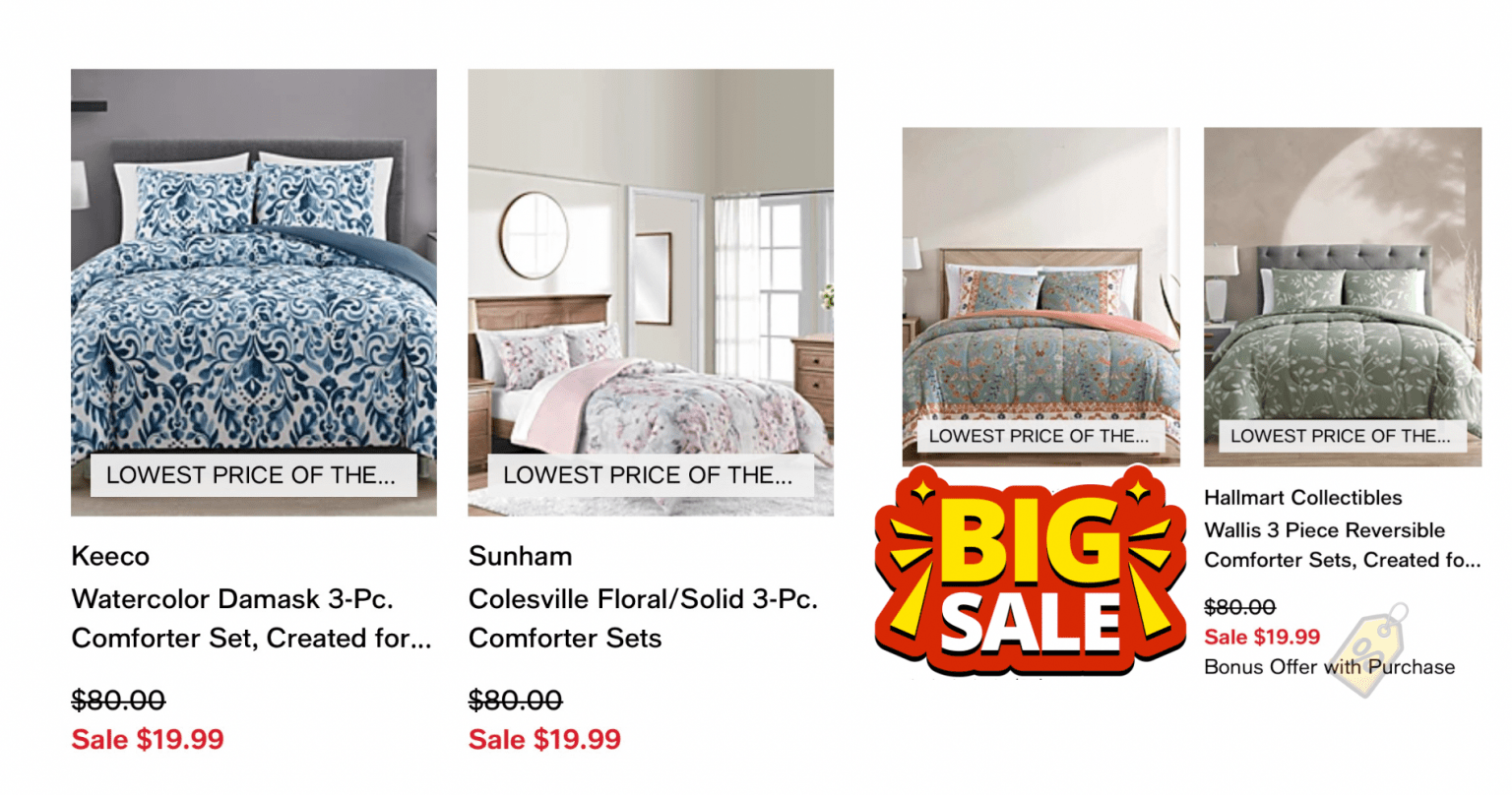 &Lt;S&Gt;3-Piece Comforter Sets Only $19 (Reg $80)&Lt;/S&Gt; Expired