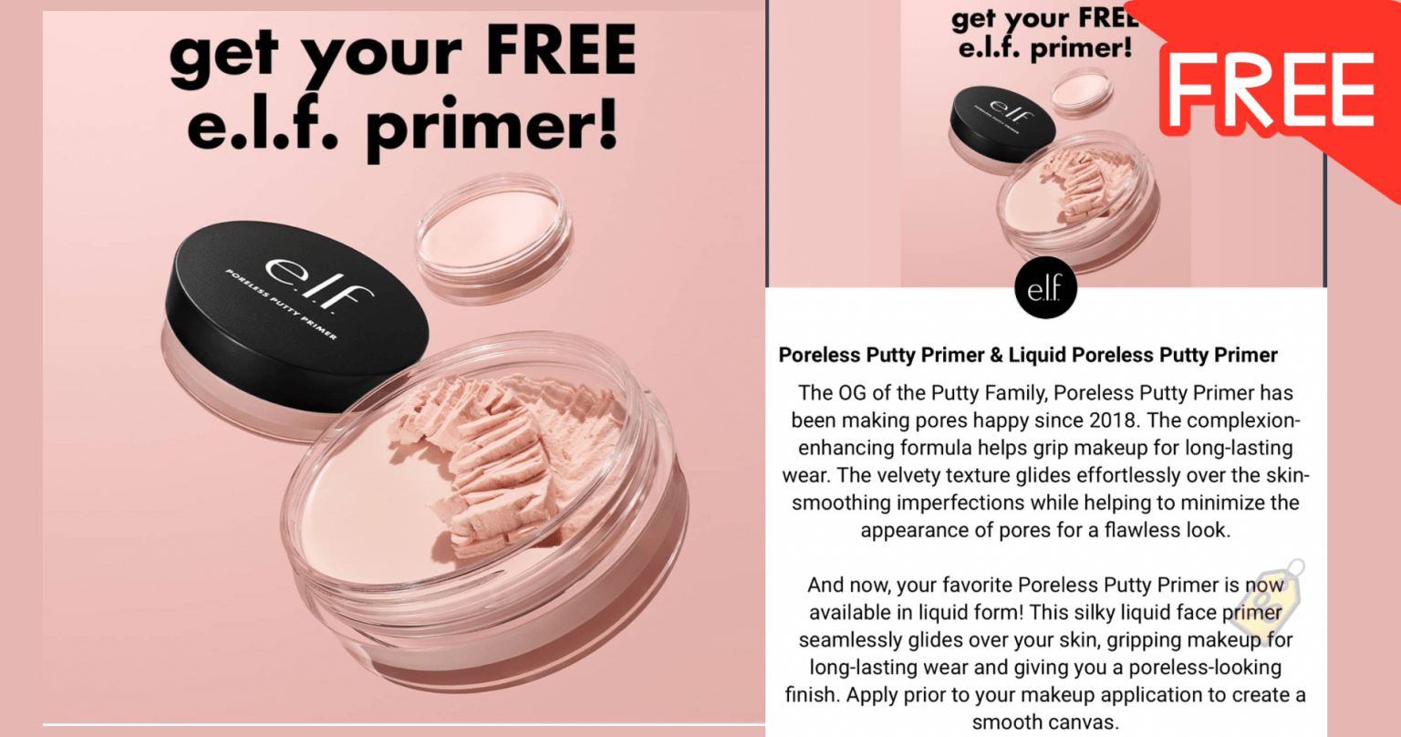 Free Elf Poreless Putty Primer &Amp; Liquid Poreless Putty Primer