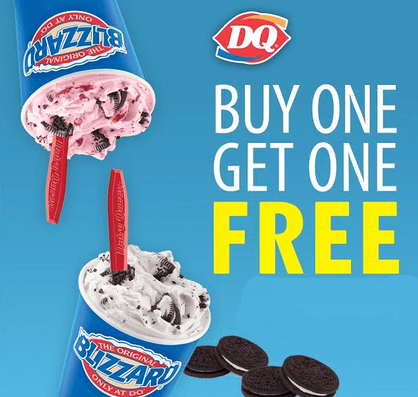 Buy One Get One Free Dairy Queen Blizzard—Ends.4.14