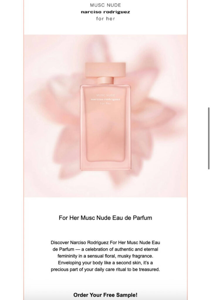 Narciso Rodriguez Musc Nude Sample (Run!!)