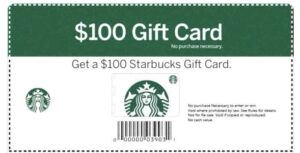 Starbucks Is Giving Away $100 Gift Cards!