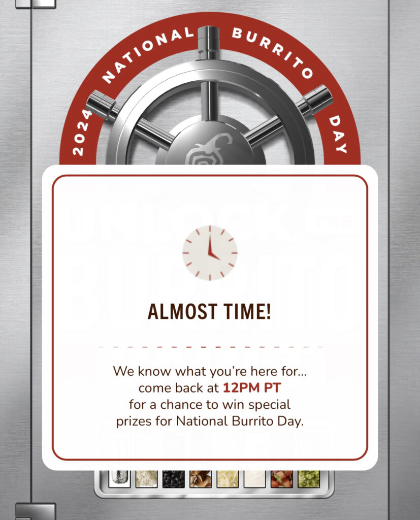 Unlock The Burrito Vault! (Chipotle National Burrito Day)