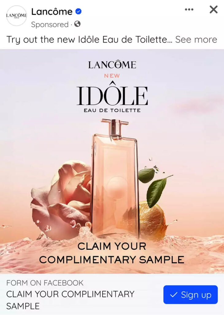 Free Lancôme Idole Perfume Samples