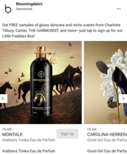 Multiple Free Fragrance Samples From Bloomingdale’s