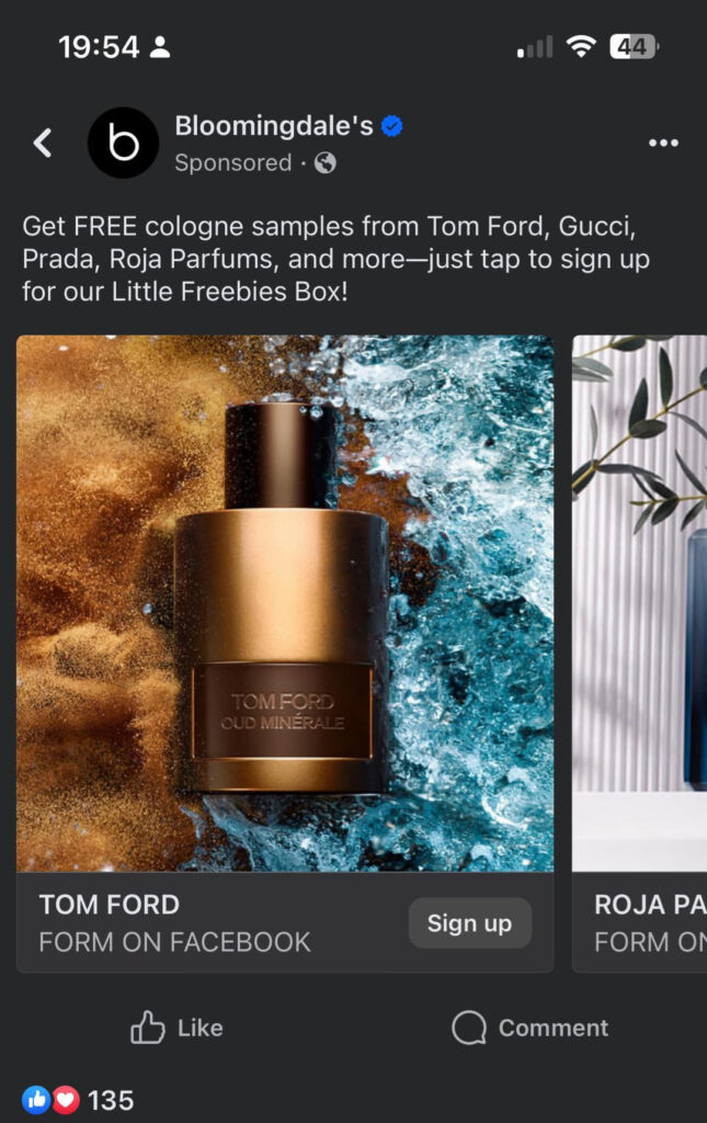 Multiple Free Fragrance Samples From Bloomingdale’s