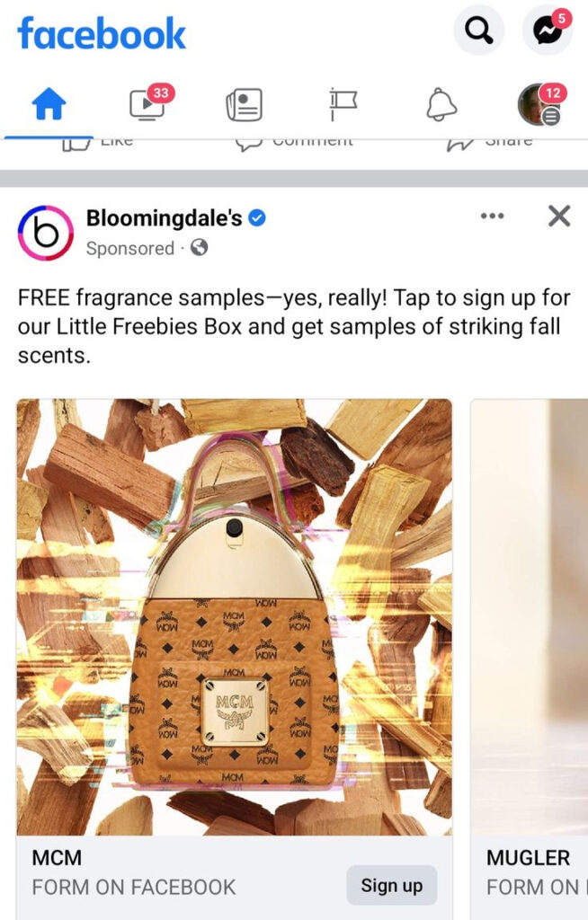 Multiple Free Fragrance Samples From Bloomingdale’s