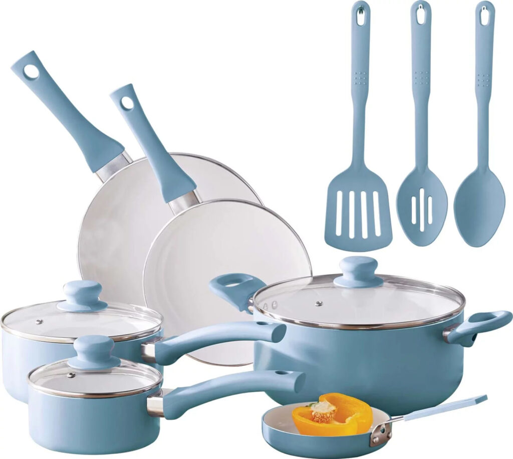 &Lt;S&Gt;Mainstays Ceramic Nonstick Cookware Set 12-Piece Only $25.22 (Reg $44)&Lt;/S&Gt; Expired