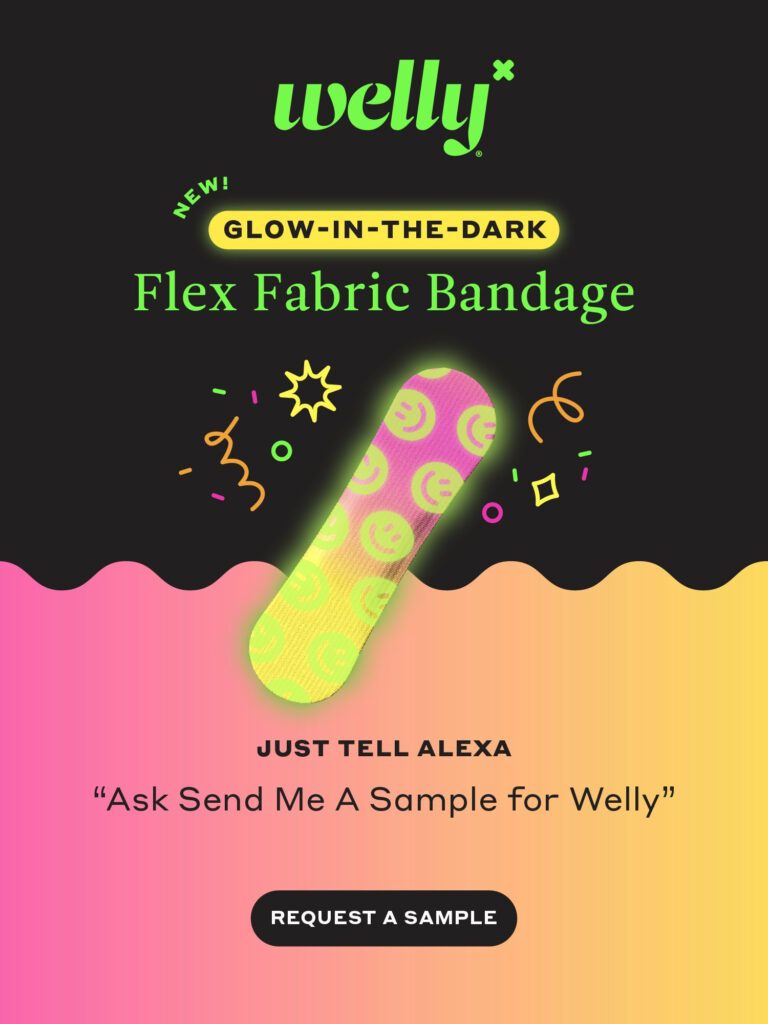 Free Glow In The Dark Welly Flex Fabric Bandages