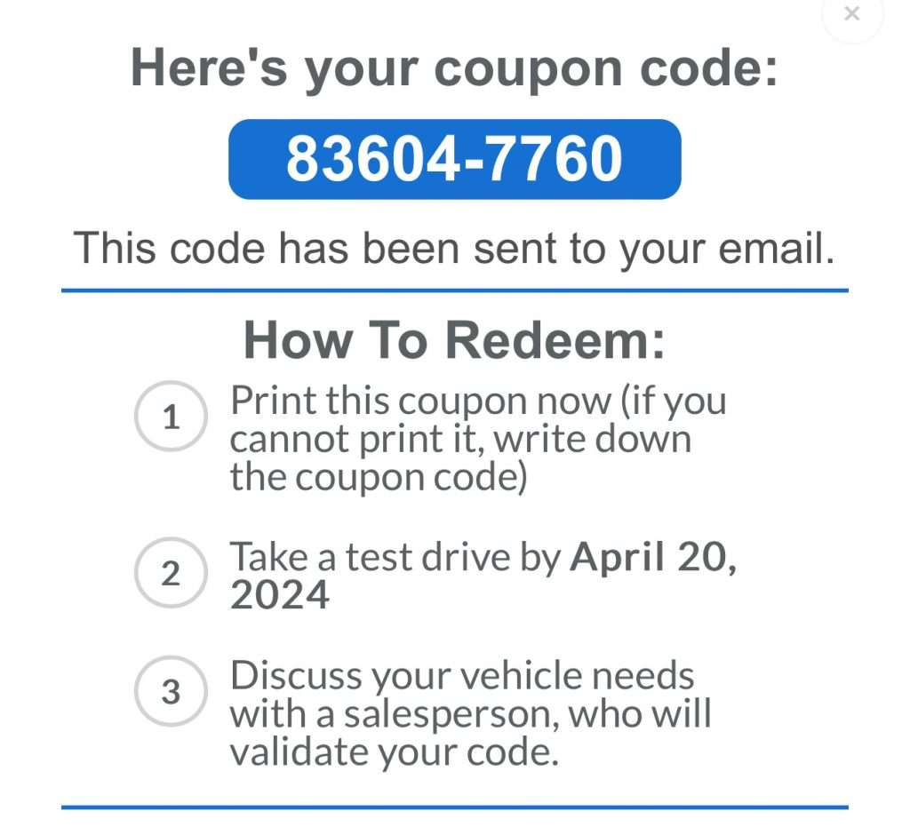 Free $50 Visa Card For Test Driving Subaru