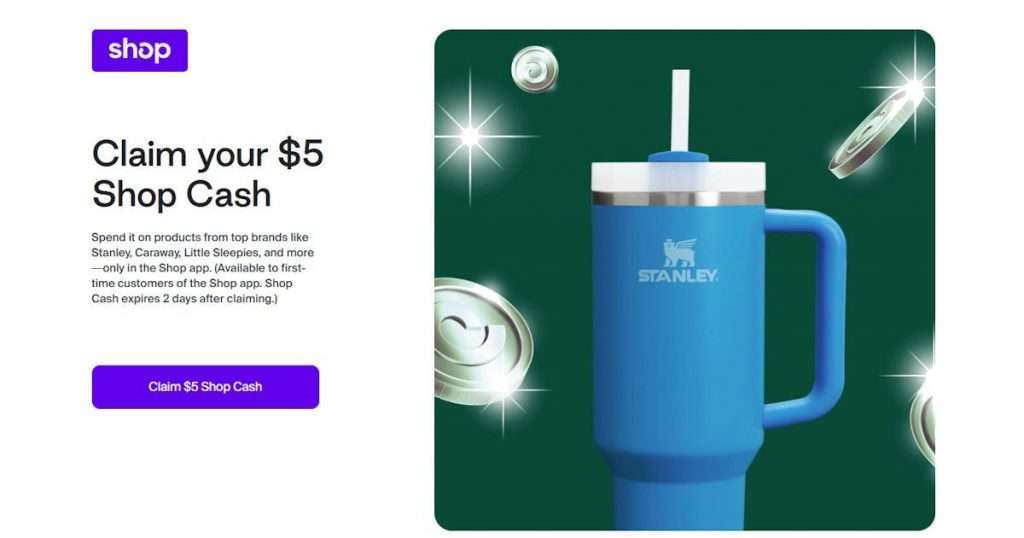 New!! Free $5 Shop Cash!