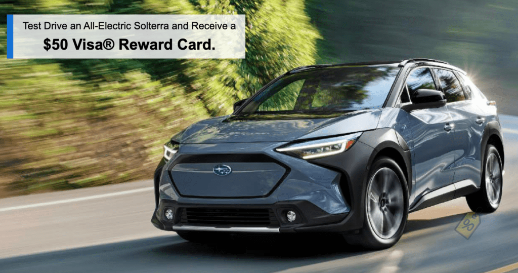 Free $50 Visa Card For Test Driving Subaru