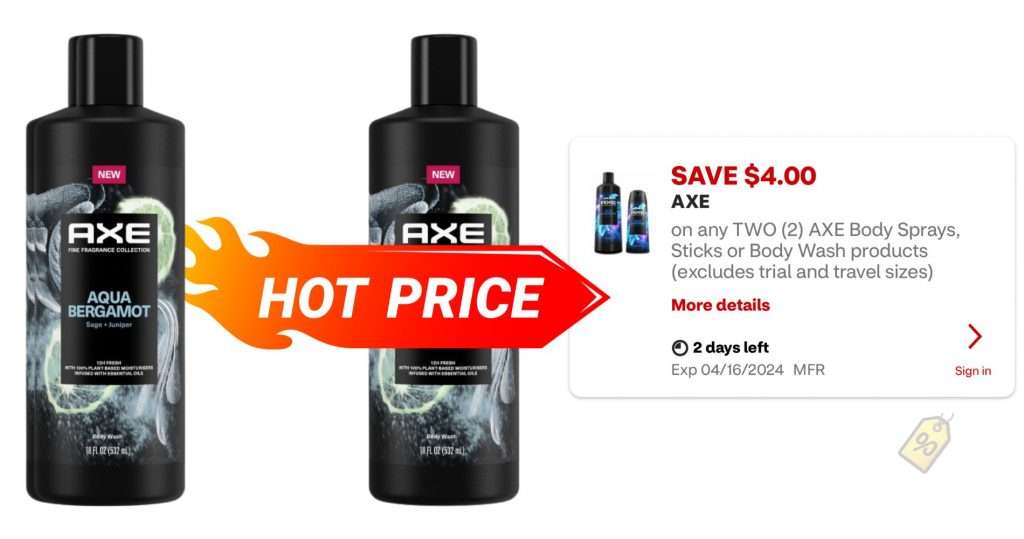 Axe Fine Fragrance Body Wash Only $1.36 (Reg $6.49)