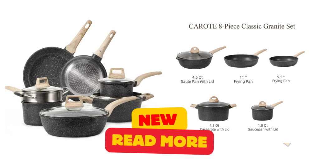 &Lt;S&Gt;Carote Nonstick Pots And Pans Set Only $59.98 (Reg. $220)&Lt;/S&Gt; Expired