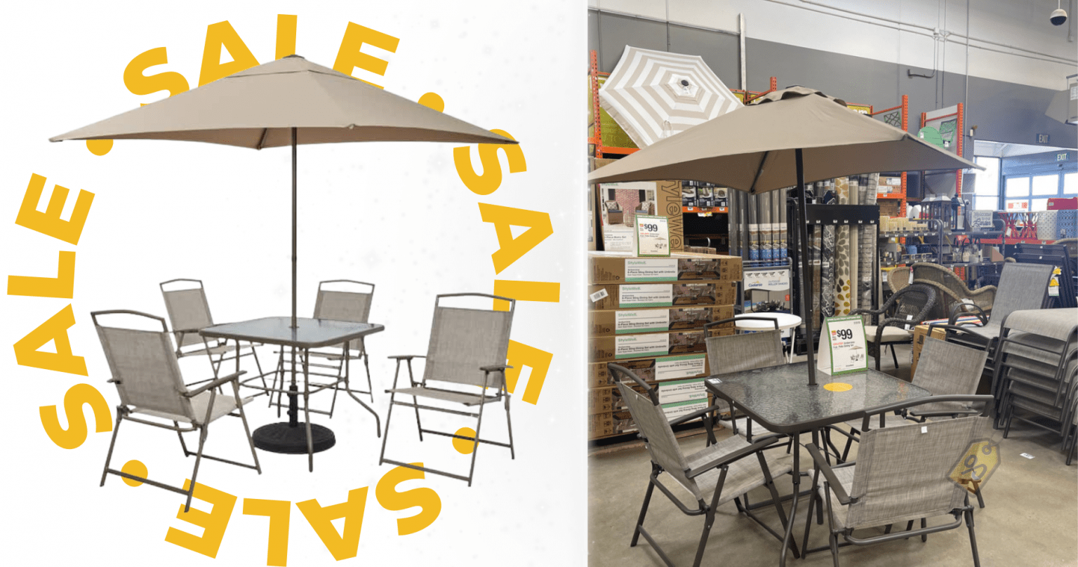 &Lt;S&Gt;Home Depot 6-Piece Patio Dining Set Only $99 (Includes Umbrella!)&Lt;/S&Gt; Expired