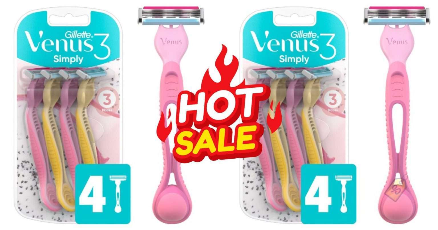 Gillette Venus Simply 3 Women'S 3-Blade Disposable Razors Only $0.99 (Reg $7.99)