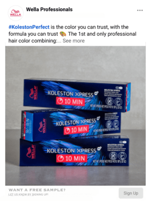 Free Wella Koleston Xpress Sample