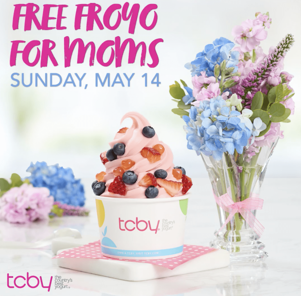 Free Froyo For Mothers Day At Tcby (May 14Th 2024)