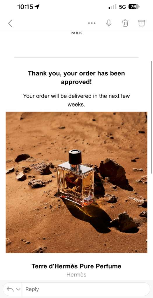 Free Terre D’hermès Pure Perfume! Run!!