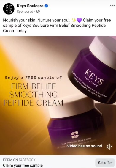 Free Keys Soulcare Skincare Sample (Bolo)