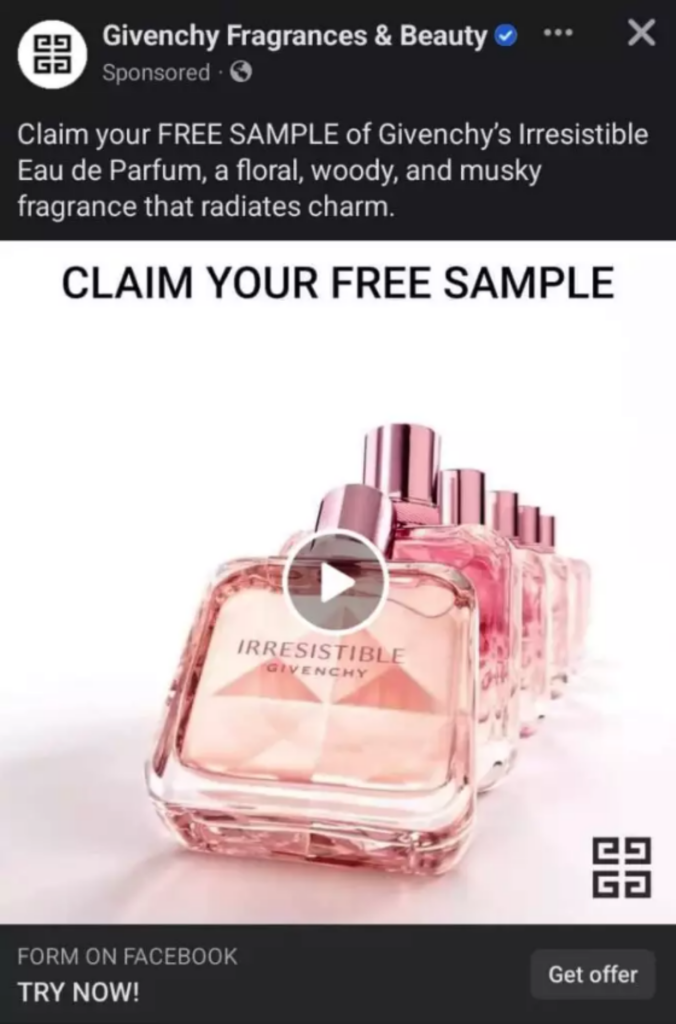 Free Givenchy Irrésistible Eau De Parfum Sample