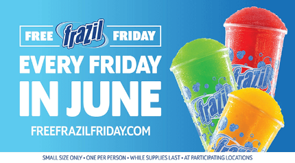 Free Frazil Slushie Every Friday In June