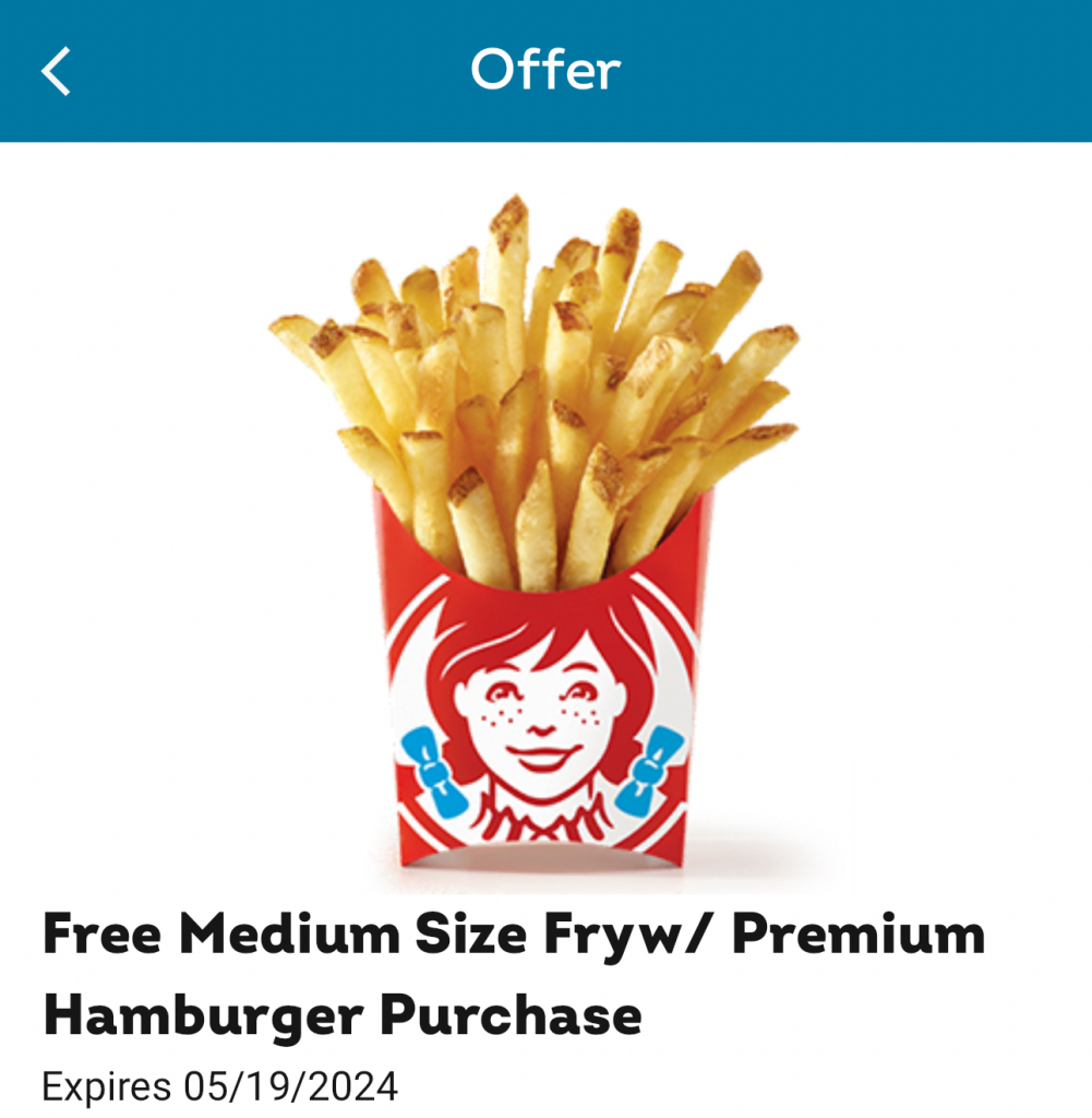 Free Fries, Kids Meal And Drink At Wendy’s! W/ Purchase