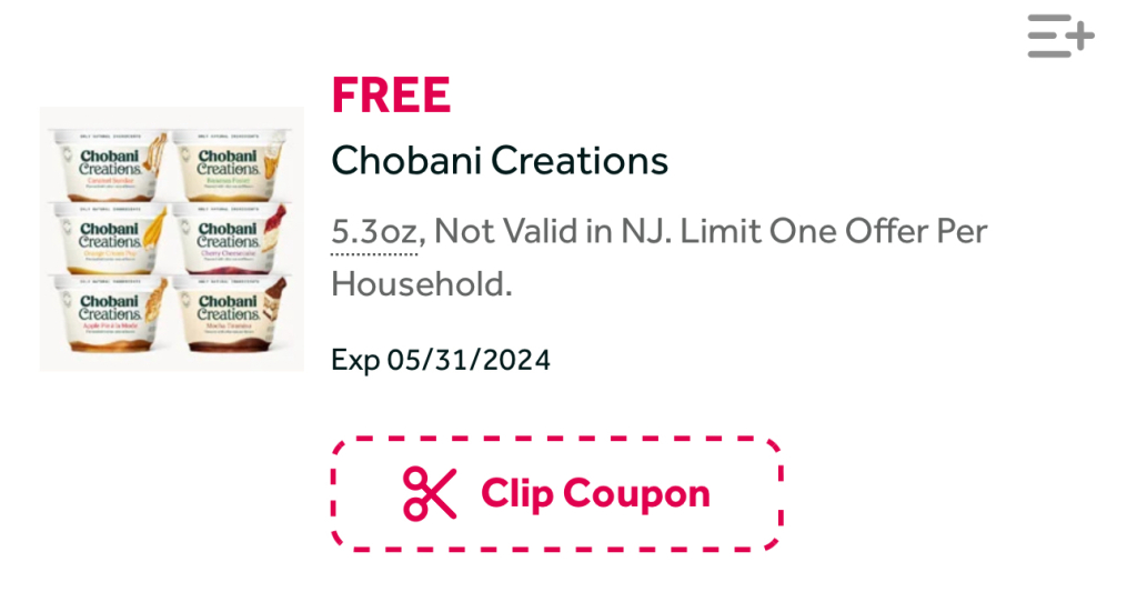 Free Chobani Creations Yogurt At Stop &Amp; Shop!