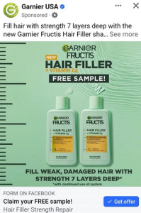 Free Garnier Fructis Hair Filler Shampoo And Conditioner Samples