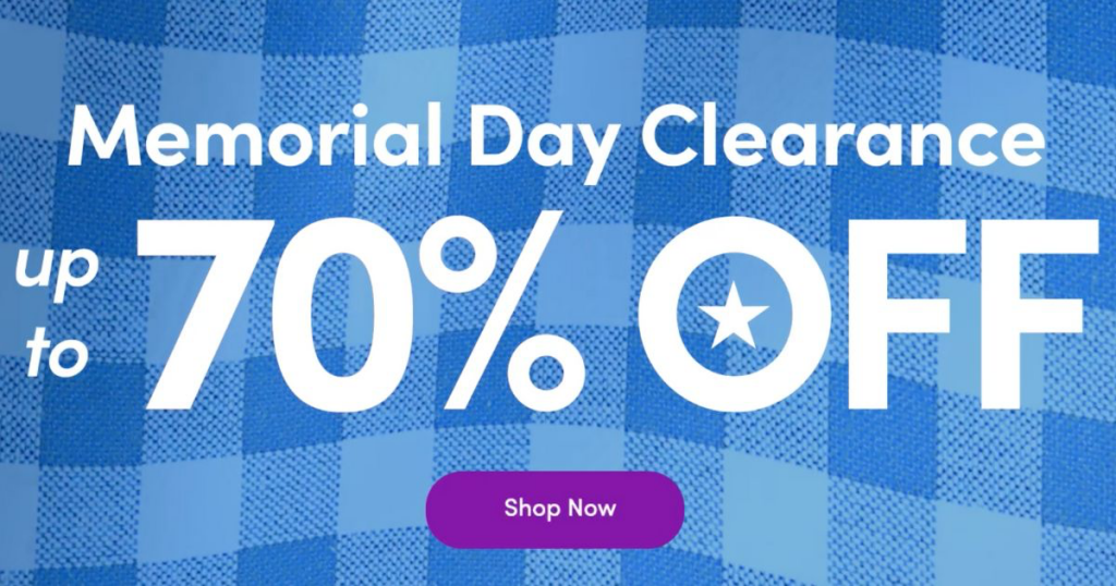 Wayfair Memorial Day 70% Off Sale&Nbsp;