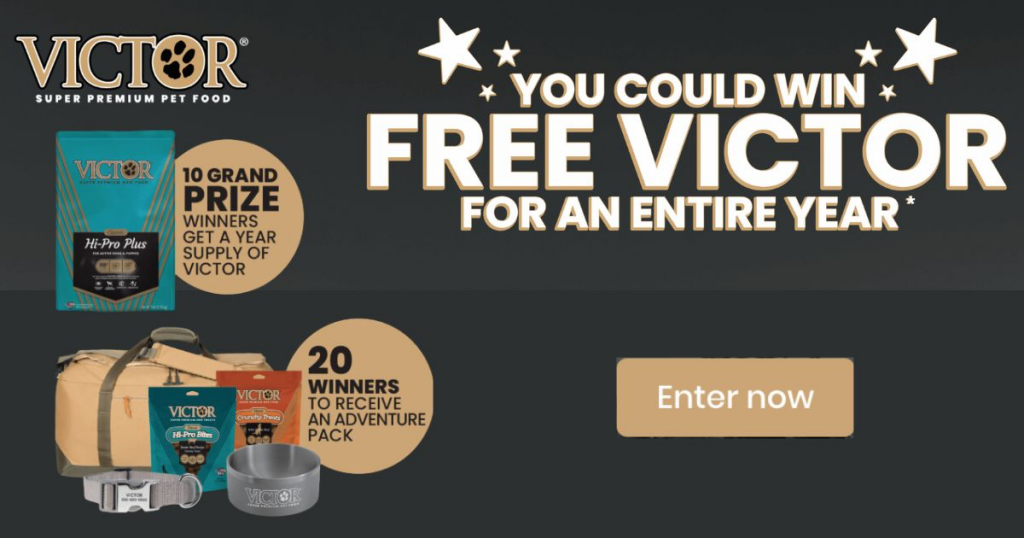 Win Free Victor Pet Food For An Entire Year And More