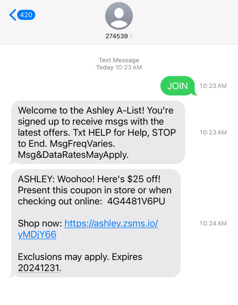 Hurry Free Item At Ashley Furniture Stores