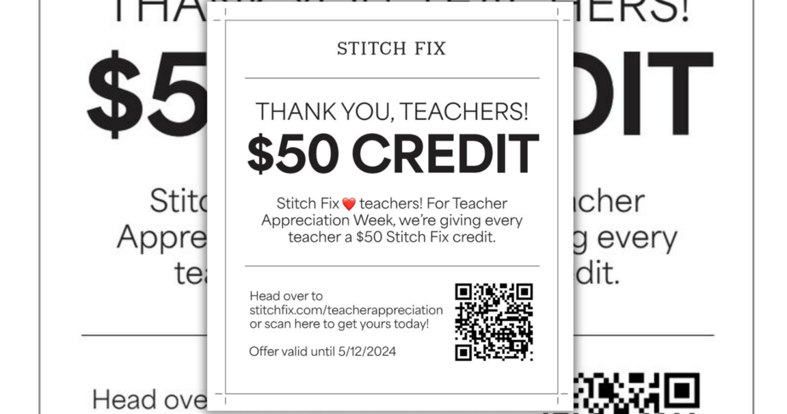 Free $50 Stitchfix Credit For Teachers!