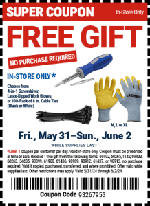 Free Gifts From Harbor Freight—This Weekend