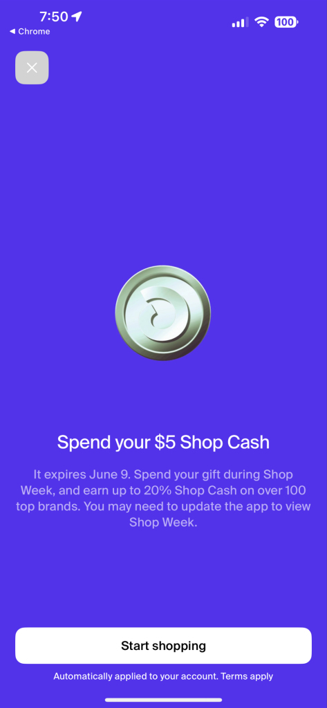 Run! Free Shop Cash For Shop Week!