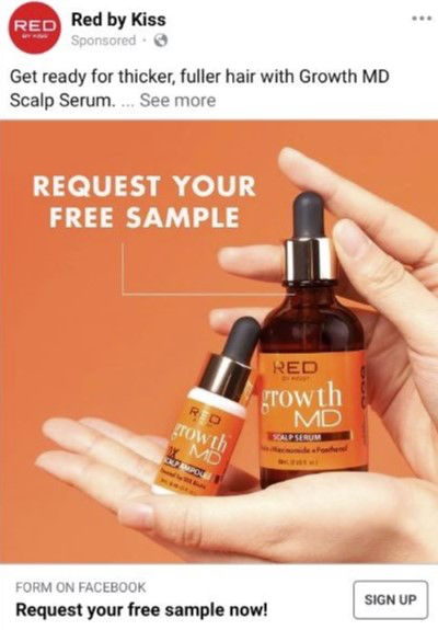 Free Red By Kiss Natural Hair Oil Sample