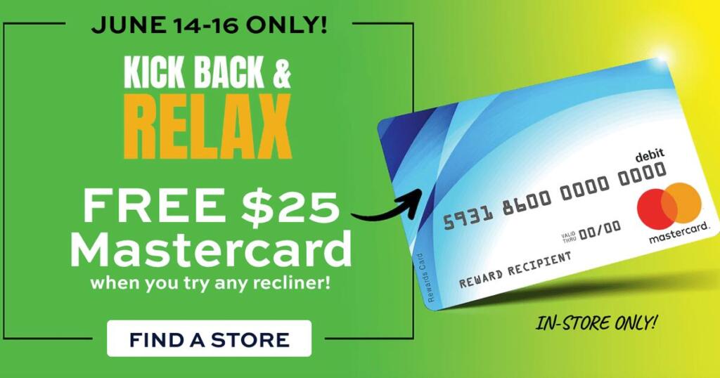 Score A Free $25 Mastercard At Slumberland Furniture