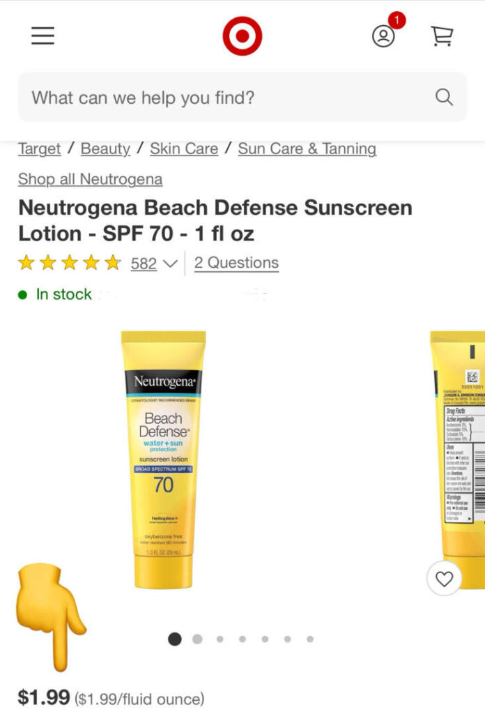 Free 1Oz Neutrogena Beach Defense Spf 70 Sunscreen Lotion For Target Circle Members