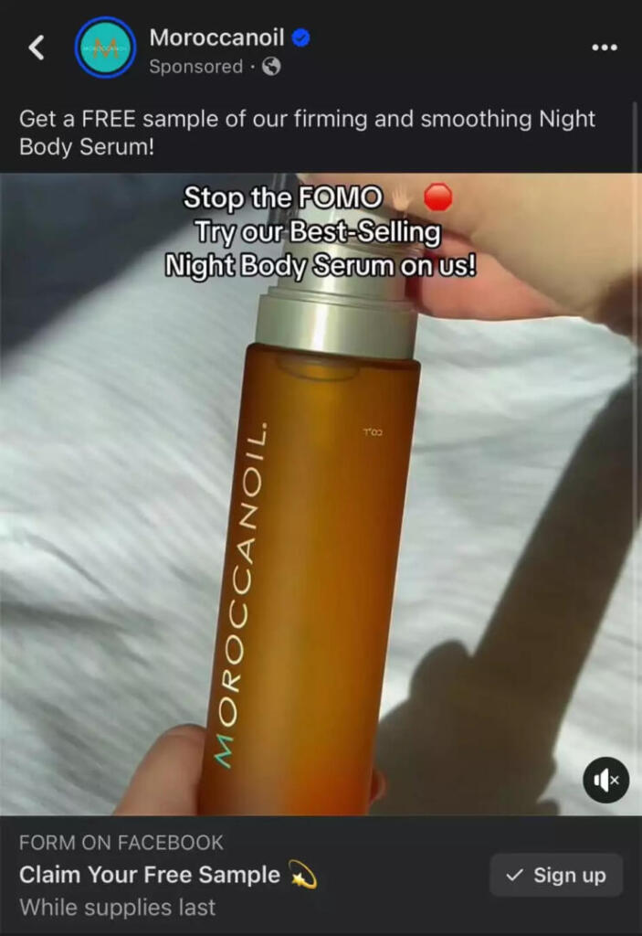 Free Sample Of Moroccanoil Night Body Serum