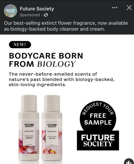 Free Samples Of Future Society’s Extinct Flower Body Cleanser &Amp; Body Cream