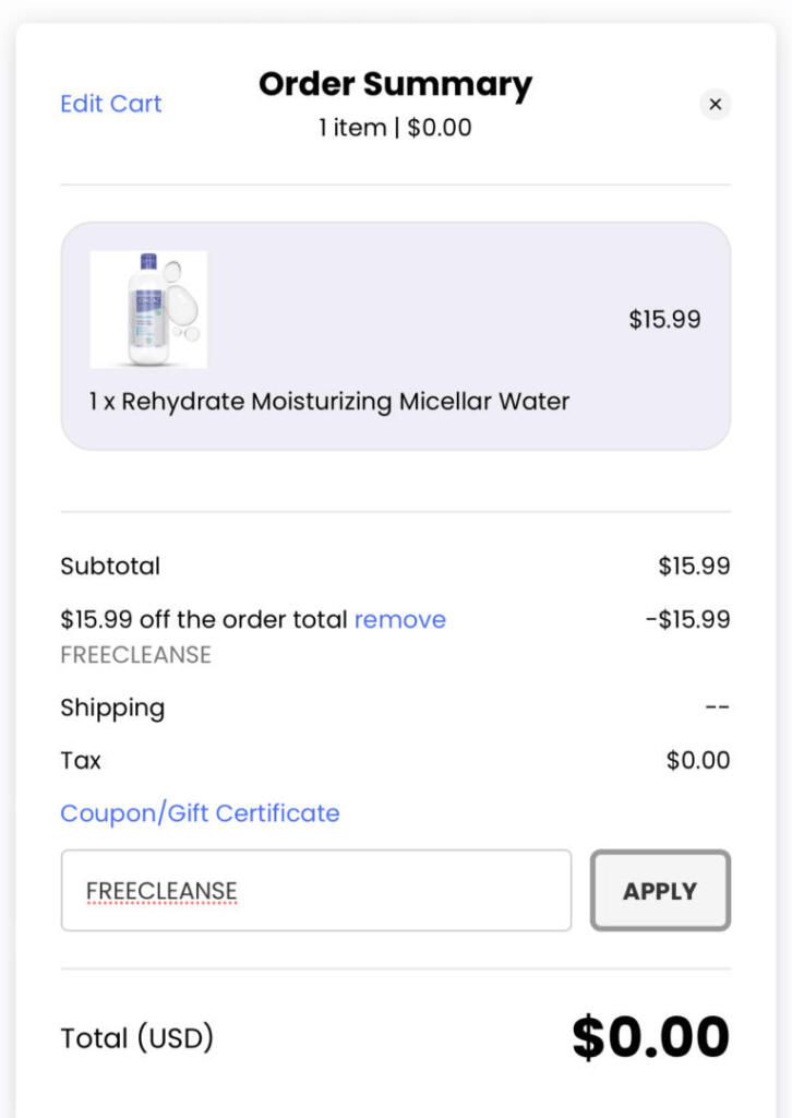 Free Eau Thermale Jonzac Cleanser Or Micellar Water!