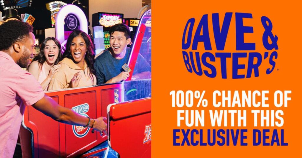 Get Free $10 Game Play At Dave &Amp; Buster’s