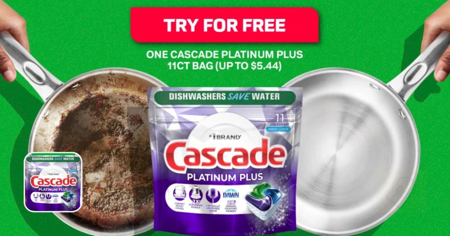 Free Cascade Platinum Plus 11 Count Bag!