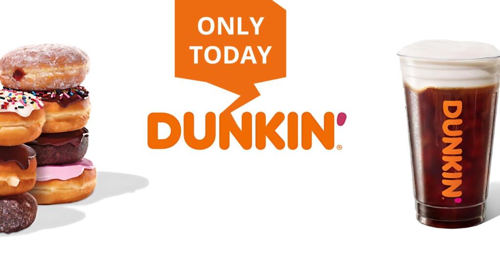 Free Medium Hot Or Iced Coffee At Dunkin W/Purchase