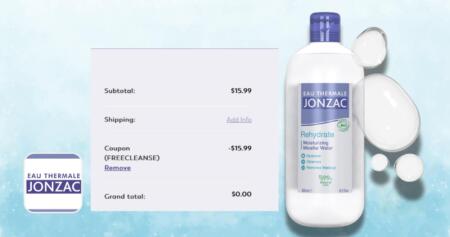 Free Eau Thermale Jonzac Cleanser Or Micellar Water!