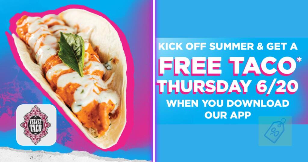 Get A Free Taco At Velvet Taco On June 20Th