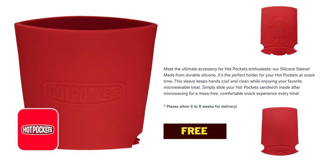 Free Silicone Hot Pocket Sleeve