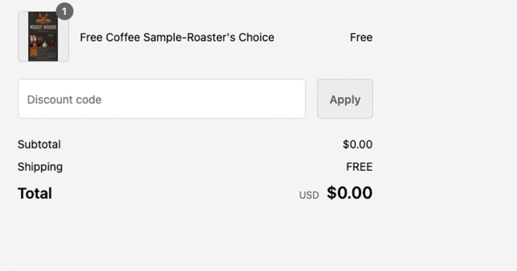 Free Coffee Sample-Roaster’s Choice