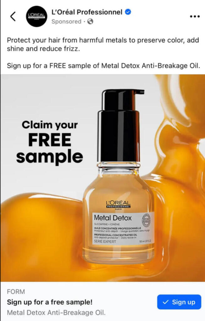 Free L’oreal Professional Metal Detox Anti-Breakage Oil Sample