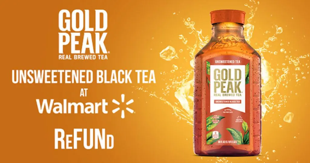 Get A Free Gold Peak Unsweetened Black Tea Refund At Walmart